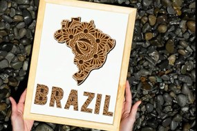 Intra απο ξύλο plywood 3mm-4mm πάχος Ξύλινος χάρτης λέιζερ Mandala της Βραζιλίας Δίασταση 30x30 cm INTRAFABR-66984261