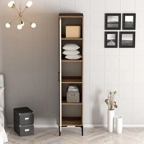 Μονοφυλλη Ντουλαπα Καρυδια/Κρεμ SOLANO 47.5x40x201.4