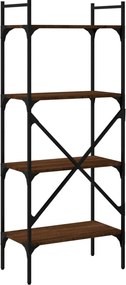 vidaXL Βιβλιοθήκη 4 Επιπέδων Καφέ Δρυς 56x31,5x138,5 εκ. Επεξεργ. Ξύλο