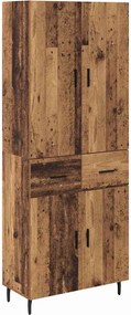 vidaXL Highboard 2 pcs Παλιό Ξύλο 69,5 x 34 x 180 εκ.