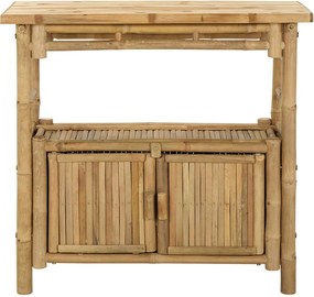 vidaXL Τραπέζι κονσόλας με ράφι Φυσικό 80 x 35 x 75 cm Μπαμπού