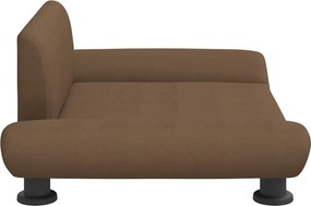 vidaXL Κρεβάτι Σκύλου Καφέ 70x45x28 εκ. Υφασμάτινο