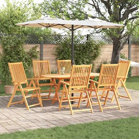 vidaXL Σετ Εξωτερικού Δείπνου 7 pcs Χρώμα ξύλου ακακίας Μεγάλο