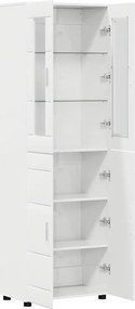 vidaXL Highboard FLORIN 60 x 35 x 182 εκ. Υψηλής γυαλάδας λευκό