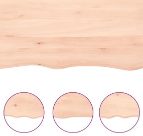 vidaXL Επιφάνεια Τραπεζιού 60x50x(2-4) εκ Ακατέργαστο Μασίφ Ξύλο Δρυός