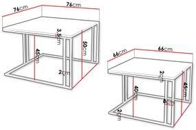 Σετ τραπεζάκια σαλονιού Astro-Marmaro