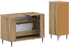vidaXL Σετ Ντουλαπιών Μπάνιου 2 Τεμαχίων ZWOLLE Artisan Δρυς