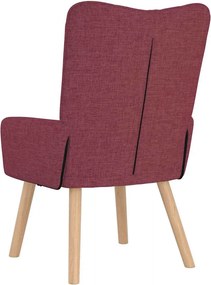 vidaXL Πολυθρόνα Κόκκινο 63 x 67 x 94 εκ. Ύφασμα και κόντρα πλακέ