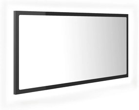 vidaXL Καθρέφτης Μπάνιου με LED Γυαλ. Γκρι 90x8,5x37 εκ. Ακρυλικός