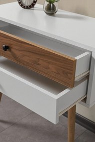 Συρταριέρα Λευκό / Καρυδί RUISE 80x36x50