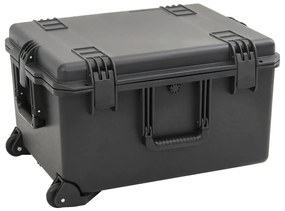 vidaXL Θήκη Πτήσης Φορητή Μαύρη 62,5x49,5x37 εκ. από Πολυπροπυλένιο