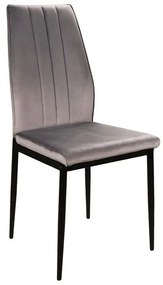 ATOM VELVET CHAIR BLACK FRAME / GRAY BLUVEL14 DIOMMI ATOMVCSZ