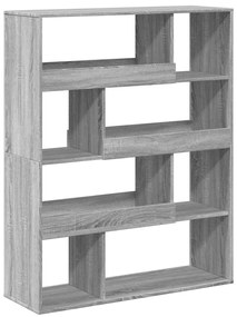 vidaXL Βιβλιοθήκη Γκρι Sonoma 100x33x125,5 εκ. από Επεξεργασμένο Ξύλο