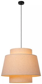 Φωτιστικό Κρεμαστό Lucide 21435-60-38 TRIBUTE Μπεζ/Κρεμ (Beige/Creme)|Μαύρο Ματ (Black Mat)