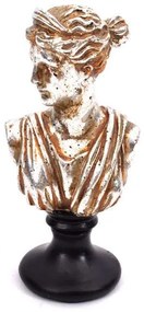 Διακοσμητικό Επιτραπέζιο 223-26-210 Αγαλματίδιο Κεφαλή Γυναικεία 14x7cm CM020-3Y10 Silver Κεραμικό