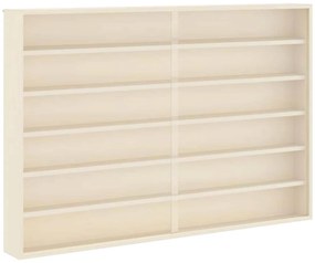 vidaXL Κάθετο Εκθετήριο Τοίχου Μπεζ 80 x 8,5 x 54 εκ. Κόντρα πλακέ