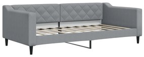 vidaXL Καναπές Κρεβάτι Ανοιχτό Γκρι 90 x 190 εκ. Υφασμάτινος