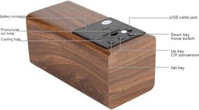 Ψηφιακό ρολόι - Ξυπνητήρι &amp; Μολυβοθήκη - ET015-2 - 909429 - Black