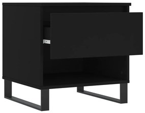 vidaXL Τραπεζάκια Σαλονιού 2 τεμ. Μαύρα 50x46x50 εκ Επεξεργασμένο Ξύλο