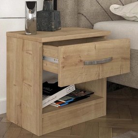 Κομοδίνο Lube Megapap χρώμα sapphire oak 40x28,2x40εκ.