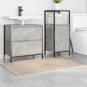 vidaXL Αντιολισθητικό μαξιλάρι μπάνιου Κρεμ 70 x 120 cm PP
