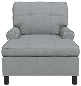 vidaXL Χαλάρωση με μαξιλάρι Ανοιχτό γκρι 91 x 157 x 91 εκ. ύφασμα