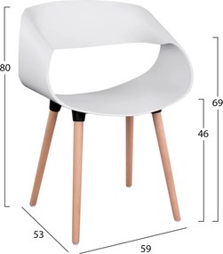 ΣΕΤ ΤΡΑΠΕΖΑΡΙΑΣ 5ΤΜΧ MAGGIE HM21186 MDF TOP &amp; ΠΟΛΥΠΡΟΠΥΛΕΝΙΟ ΣΕ ΛΕΥΚΟ ΧΡΩΜΑ