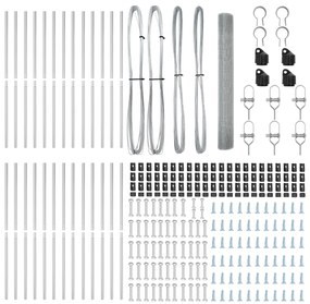 vidaXL Welded Wire Fence με 13 Πόλους 1x100 μ Γαλβανισμένος Χάλυβας