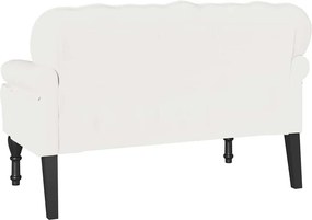 vidaXL Καναπές Chesterfield Λευκό 119,5 x 64,5 x 75 εκ. Τεχνητό Δέρμα