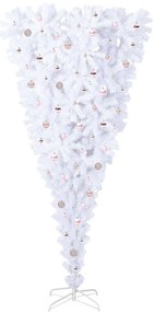 vidaXL Τεχνητό Χριστουγεννιάτικο Δέντρο Λευκό 240 cm PVC και Χάλυβας