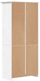vidaXL Βιβλιοθήκη BODO 5 Επ. Λευκή 82x40x173 εκ. από Μασίφ Ξύλο Πεύκου