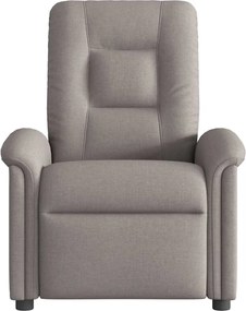 vidaXL Πολυθρόνα Μασάζ Ηλεκτρική Ανακλινόμενη Taupe Υφασμάτινη