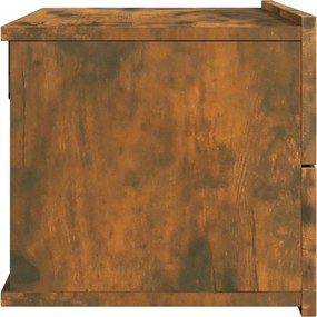 vidaXL Κομοδίνα 2 Τεμ. Καπνιστή Δρυς 40x30x30 εκ. από Επεξεργ. Ξύλο