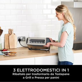 Τοστιέρα NINJA Ασημί 1200 W 3-σε-1