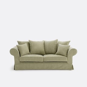 Καναπές-κρεβάτι, 2 ή 3 θέσεων, από μελανζέ πολυεστέρα, Adelia