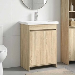 vidaXL Σετ Επίπλων Μπάνιου Sonoma Δρυς 81 x 40 x 84,5 εκ