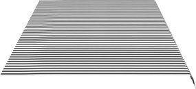 vidaXL Τεντόπανο Ανταλλακτικό Ανθρακί / Λευκό 6 x 3 μ.