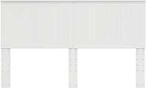 vidaXL Κεφαλάρι με κεφαλάρι Λαμπερό Λευκό 160 cm Επεξεργασμένο ξύλο