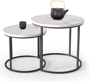 Σετ βοηθητικά τραπεζάκια σαλονιού Ergo-Leuko Marmaro