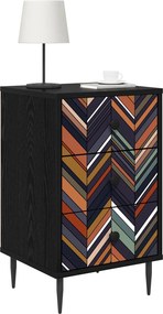 vidaXL Κομοδίνο OMMEN 2 τμχ. Μαύρη Δρυς 36 x 33 x 61 εκ.
