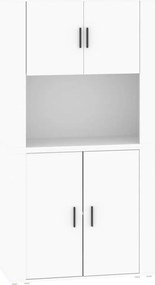 vidaXL Ντουλάπι Λευκό από Επεξεργασμένο Ξύλο