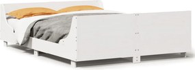 vidaXL Σκελετός Κρεβ. Χωρίς Στρώμα Λευκό 120x190 εκ Μασίφ Πεύκο
