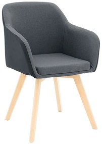 Πολυθρόνα Safira pakoworld PU ύφασμα μαύρο-φυσικό 57x58x84εκ 029-000144