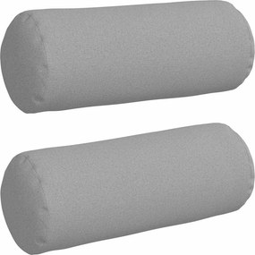 vidaXL Μαξιλάρια Στήριγμα 2 pcs Σκίουρος Γκρί Ø 15 x 40 εκ ύφασμα