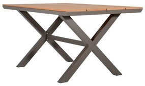Τραπέζι FL6510 Fylliana Αλουμινίου Polywood Cappuccino 150x90x75 εκ. 150x90x75 εκ.