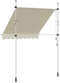 vidaXL Τέντα Συρόμενη Χειροκίνητη Κρεμ 200 εκ.