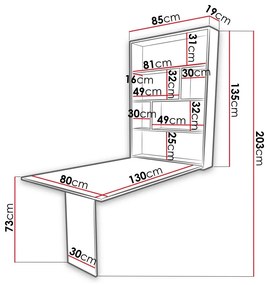 Τραπέζι Hartford 428, Sonoma οξιά, 73x80x130cm, 39 kg, Πλαστικοποιημένη μοριοσανίδα | Epipla1.gr