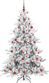 vidaXL Τεχνητό Χριστουγεννιάτικο Δέντρο με Άξονα με βάση Λευκό 180 cm