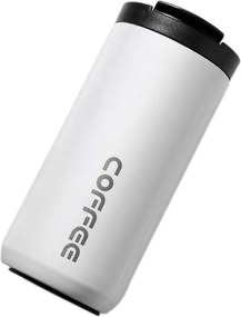 Ποτήρι Θερμός Ανοξείδωτο 400ml με Επιστόμιο - Άσπρο