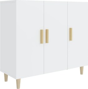 vidaXL Μπουφές Λευκός 90 x 34 x 80 εκ. από Επεξεργασμένο Ξύλο
